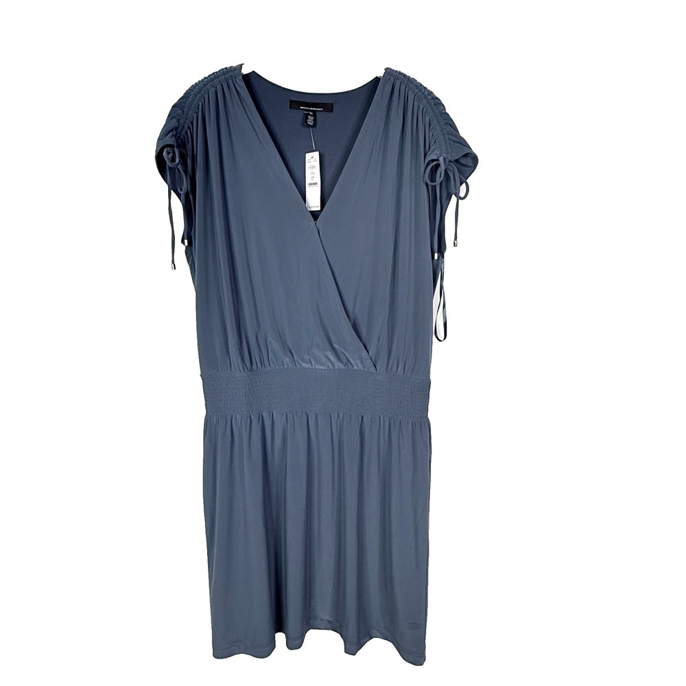 WHBM Tie-Shoulder Mini True Indigo Mini Dress Sz‎ XL NWT